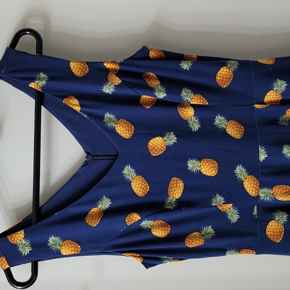 Eva Rose Fit and Flare Pineapple Dress - Picture 2 of 6